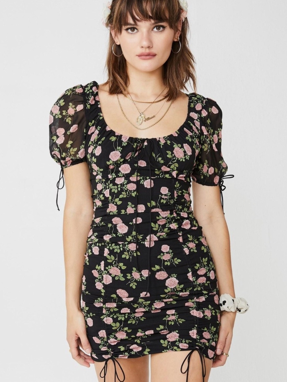 For Love & Lemons Biscotti Floral Dress S
